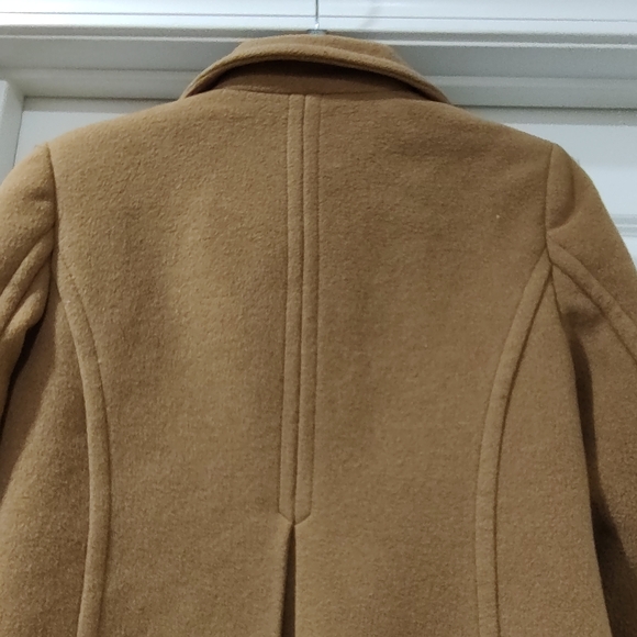 Land's End Tan Pea Coat for Women - Picture 8 of 10